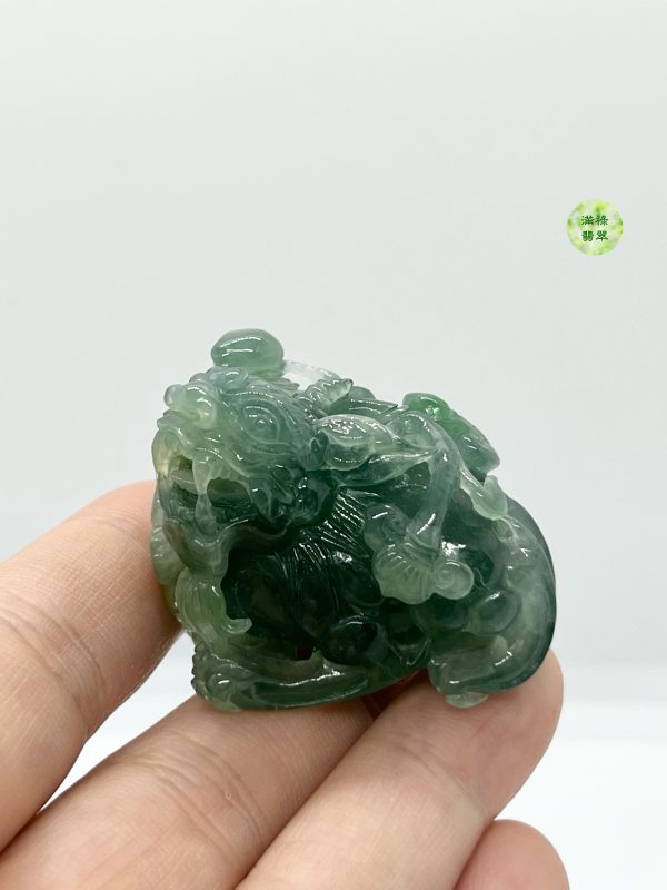 翡翠A貨玉器玉招財貔貅翡翠吊墜 五黃是極其可怕的殺星 但是貔貅可以化解它的兇性 - Image 9