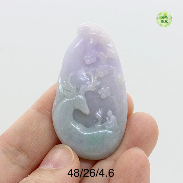 翡翠玉器A貨玉梅花鹿翡翠吊墜 祿鹿 便是祥瑞的鹿 也是富貴的鹿