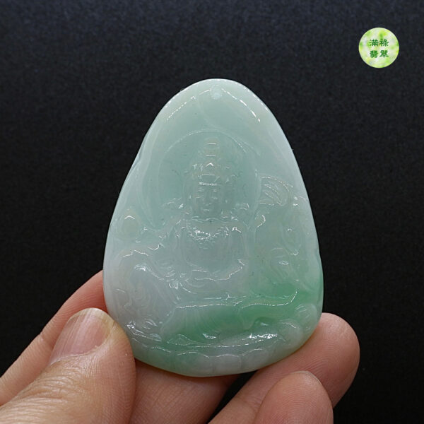 翡翠玉器A貨玉觀音菩薩翡翠玉吊墜 - Image 6