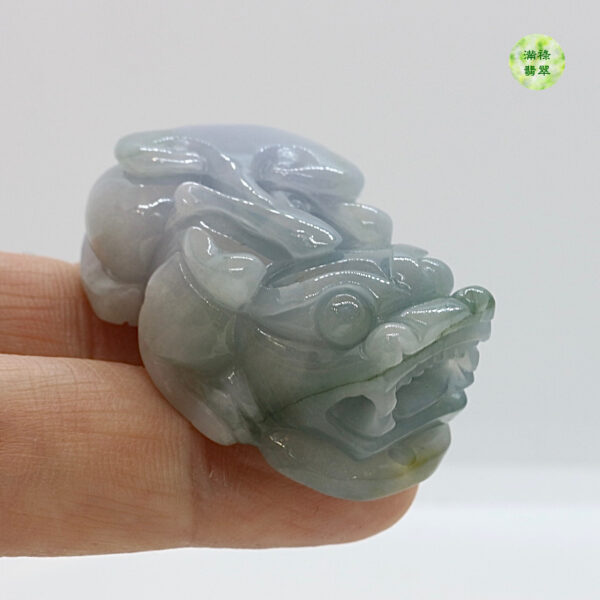 翡翠A貨玉器紫羅蘭貔貅翡翠吊墜 紫氣東來納萬福 貔貅招財送元寶 - Image 10
