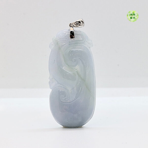 18K翡翠A貨玉器紫羅蘭如意翡翠吊墜紫色如意 紫帶著仙氣 像對它念念不忘的溫婉女子