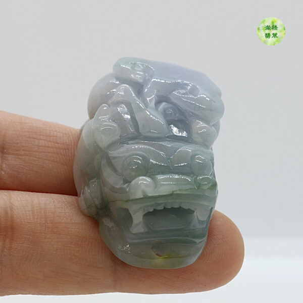 翡翠A貨玉器紫羅蘭貔貅翡翠吊墜 紫氣東來納萬福 貔貅招財送元寶 - Image 11