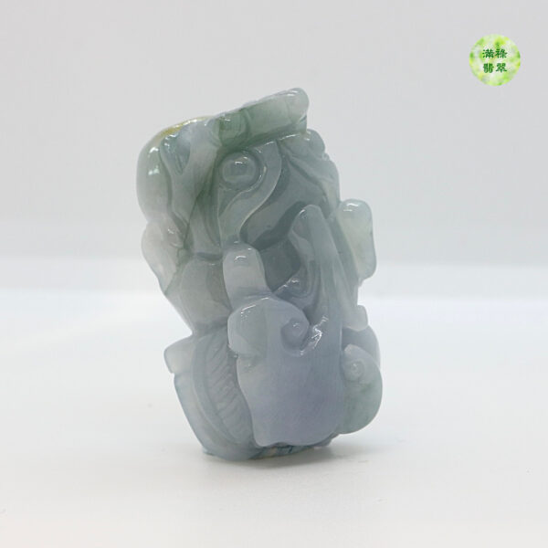 翡翠A貨玉器紫羅蘭貔貅翡翠吊墜 紫氣東來納萬福 貔貅招財送元寶 - Image 6