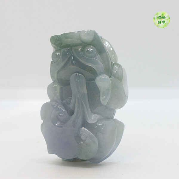 翡翠A貨玉器紫羅蘭貔貅翡翠吊墜 紫氣東來納萬福 貔貅招財送元寶 - Image 2