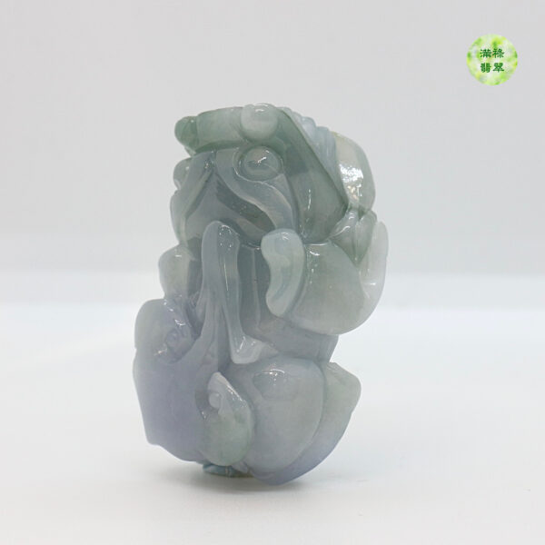 翡翠A貨玉器紫羅蘭貔貅翡翠吊墜 紫氣東來納萬福 貔貅招財送元寶 - Image 3