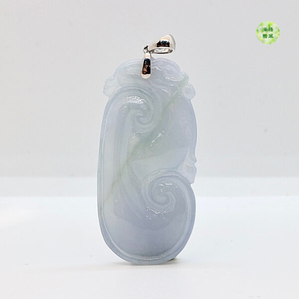 18K翡翠A貨玉器紫羅蘭如意翡翠吊墜紫色如意 紫帶著仙氣 像對它念念不忘的溫婉女子 - Image 6