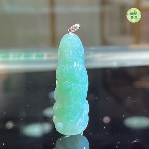 18k翡翠A貨玉器玉觀音菩薩翡翠吊墜觀音菩薩可謂家喻戶曉 民間有種說法 叫做“家家彌陀佛，戶戶觀世音” - Image 7