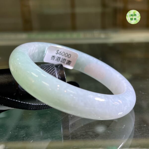 翡翠玉器A貨玉翡翠手鐲55.47mm/1.48寸 東方文化的產物 能更好地襯托出東方女性的優雅柔美 - Image 7