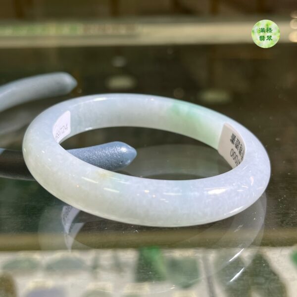 翡翠玉器A貨玉翡翠手鐲57.35mm/1.52寸好鐲配美人 只待有緣人 有緣遇見 恰好喜歡 那就不要錯過 - Image 5