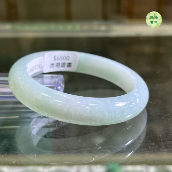 翡翠玉器A貨玉翡翠手鐲55.47mm/1.48寸 女性總是翡翠手鐲情有獨鍾 兩者朝夕相伴 宛如密友 - Image 4