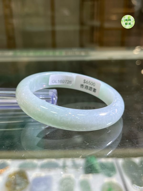 翡翠玉器A貨玉翡翠手鐲55.47mm/1.48寸 女性總是翡翠手鐲情有獨鍾 兩者朝夕相伴 宛如密友 - Image 5
