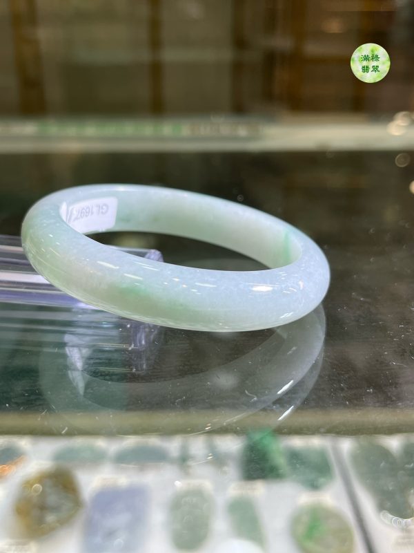 翡翠玉器A貨玉翡翠手鐲55.47mm/1.48寸 女性總是翡翠手鐲情有獨鍾 兩者朝夕相伴 宛如密友 - Image 9
