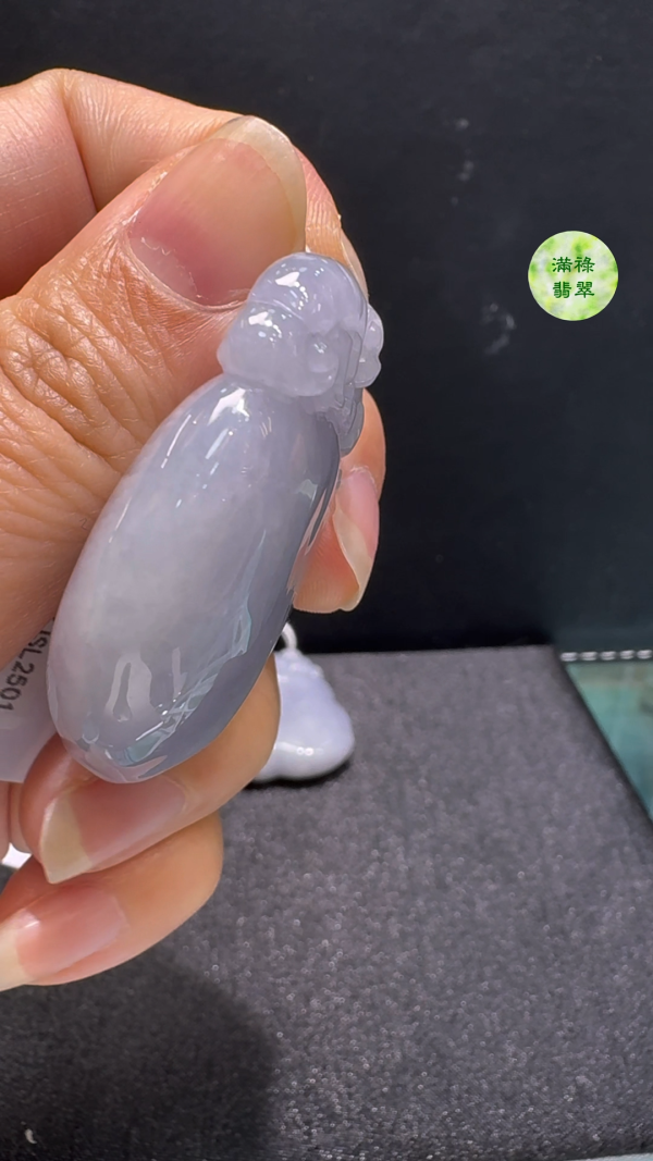 翡翠A貨玉器桃翡翠玉吊墜 42 x 32 x 14mm - Image 7