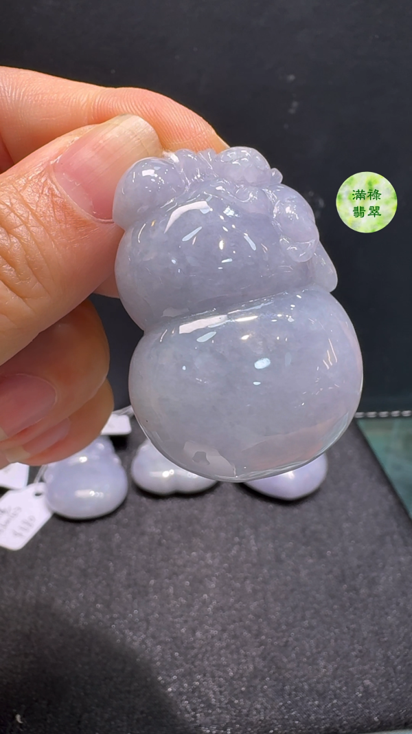 翡翠A貨玉器葫蘆翡翠玉吊墜42 x 30 x 15mm - Image 6