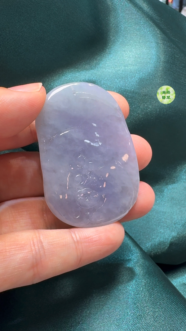 翡翠A貨玉器紫羅蘭梅花鹿 50-35-9mm - Image 9