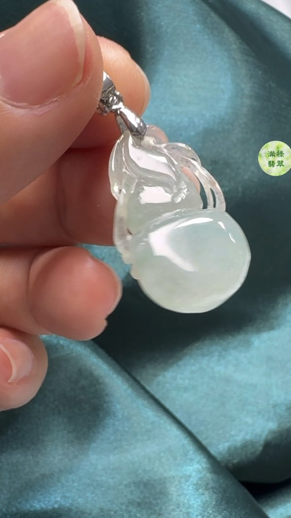 翡翠A貨玉器葫蘆吊墜 25-15-9.4mm - Image 6