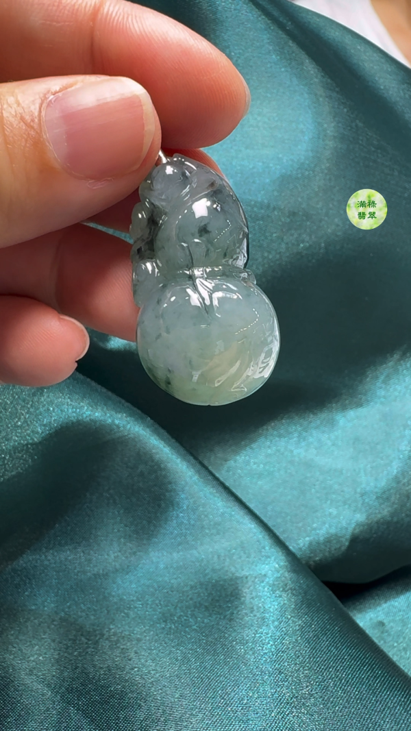 翡翠A貨玉器葫蘆吊墜 34-18-14mm - Image 3