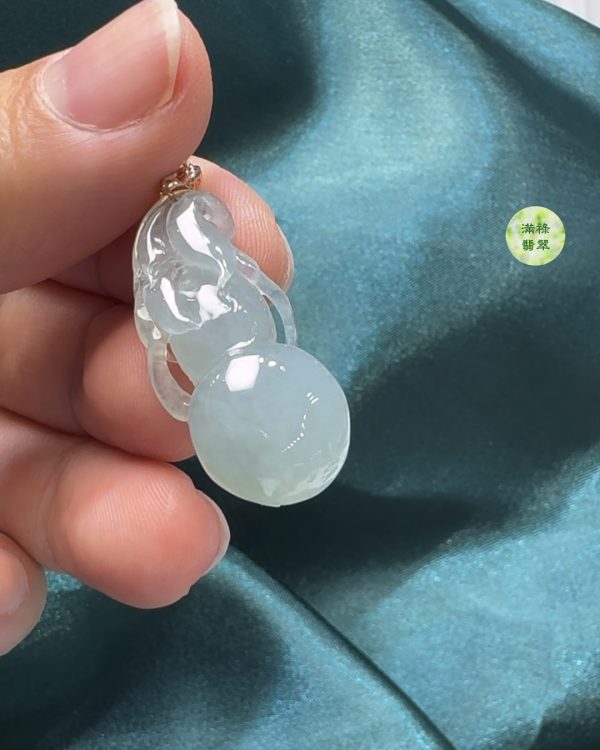 翡翠A貨玉器葫蘆吊墜 30-15-19mm - Image 5