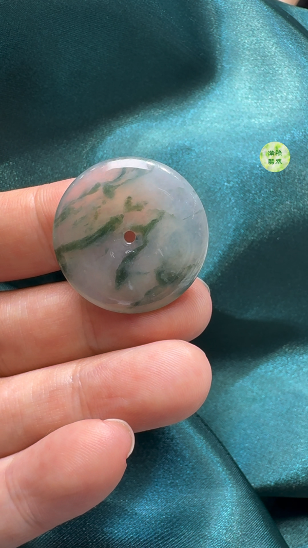 翡翠A貨玉器平安扣吊墜26-4.1mm - Image 2