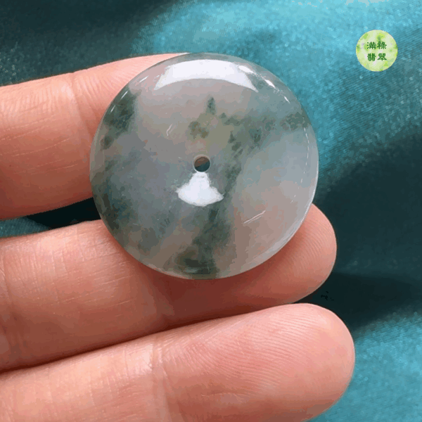 翡翠A貨玉器平安扣吊墜27-4.5mm