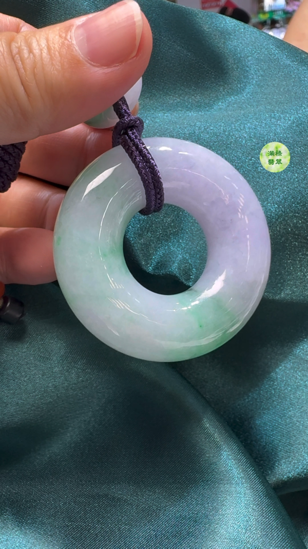 翡翠A貨玉器平安環 49-14mm 配珠18-13mm - Image 7