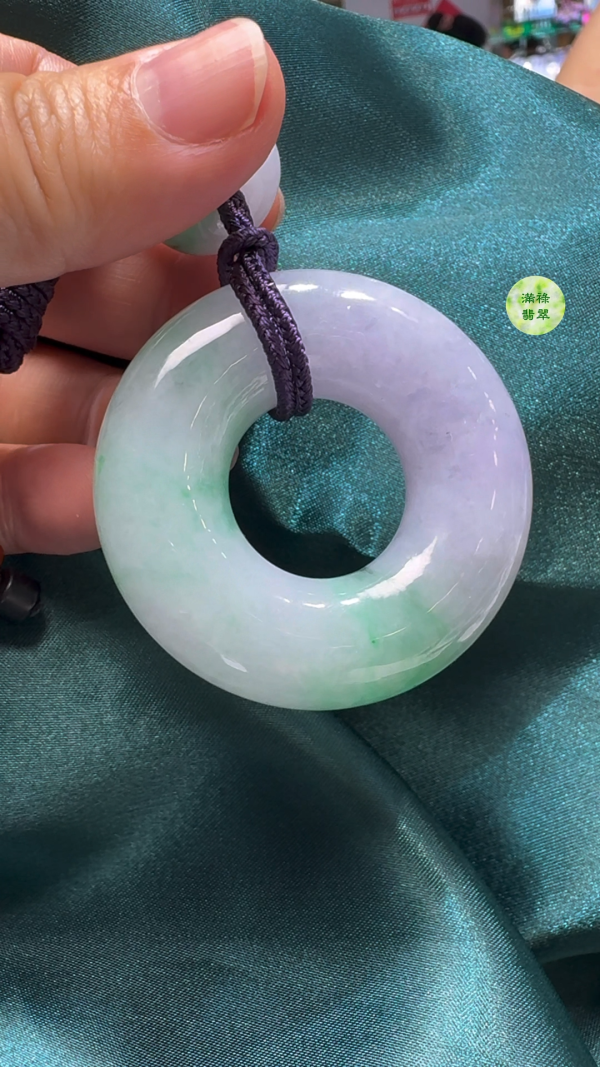 翡翠A貨玉器平安環 49-14mm 配珠18-13mm - Image 8