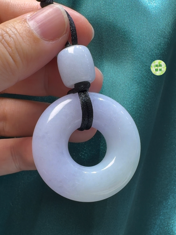 翡翠A貨玉器春彩平安環 直徑42mm厚度13mm - Image 4