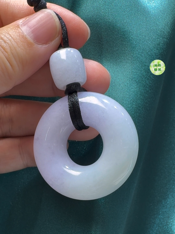 翡翠A貨玉器春彩平安環 直徑42mm厚度13mm - Image 5