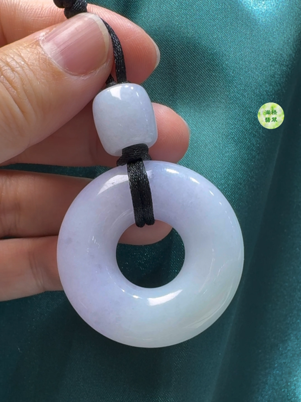 翡翠A貨玉器春彩平安環 直徑42mm厚度13mm - Image 6
