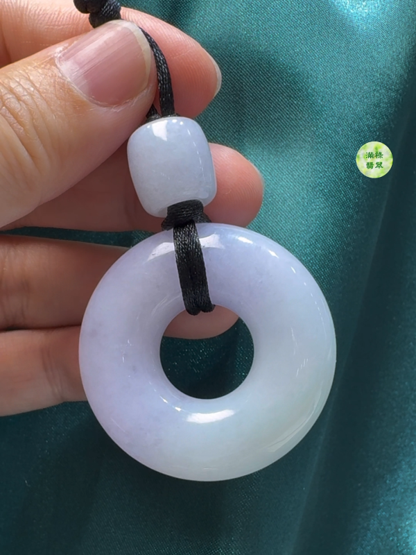 翡翠A貨玉器春彩平安環 直徑42mm厚度13mm - Image 7