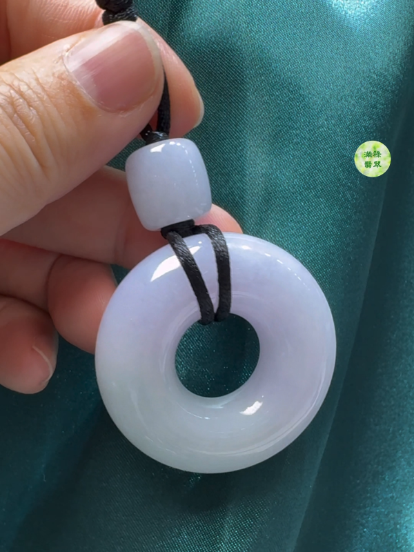 翡翠A貨玉器春彩平安環 直徑42mm厚度13mm - Image 8