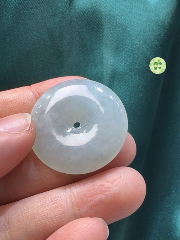 翡翠A貨玉器平安扣直徑29.5mm厚度6.5mm - Image 8