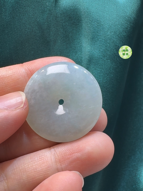翡翠A貨玉器平安扣直徑29.5mm厚度6.5mm - Image 7