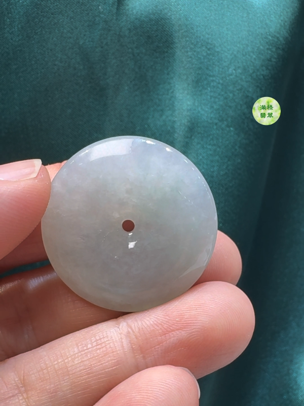 翡翠A貨玉器平安扣直徑29.5mm厚度6.5mm - Image 3