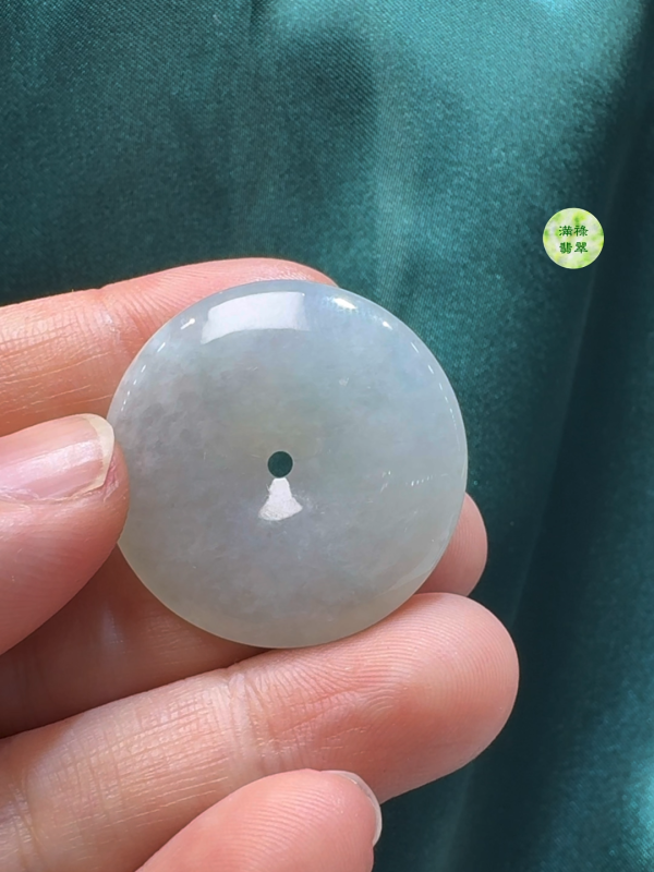 翡翠A貨玉器平安扣直徑29.5mm厚度6.5mm - Image 2
