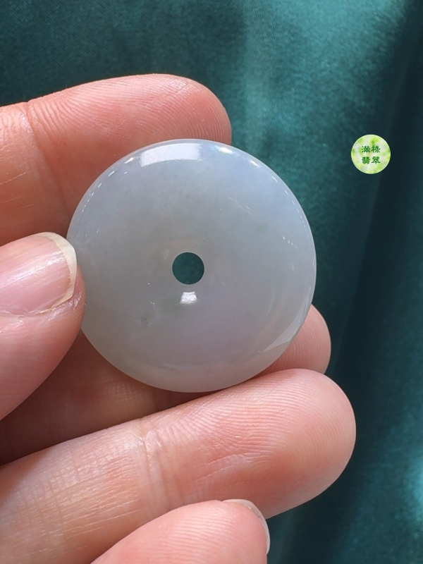 翡翠A貨玉器平安扣直徑27mm厚度5.9mm - Image 2