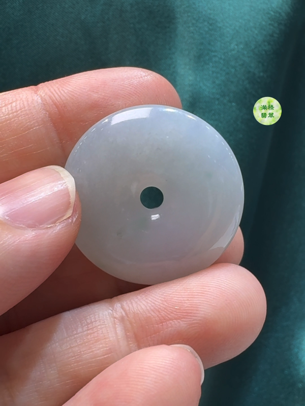 翡翠A貨玉器平安扣直徑27mm厚度5.9mm - Image 4