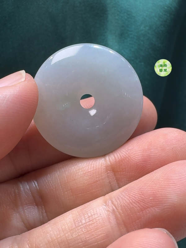 翡翠A貨玉器平安扣直徑27mm厚度5.9mm - Image 7