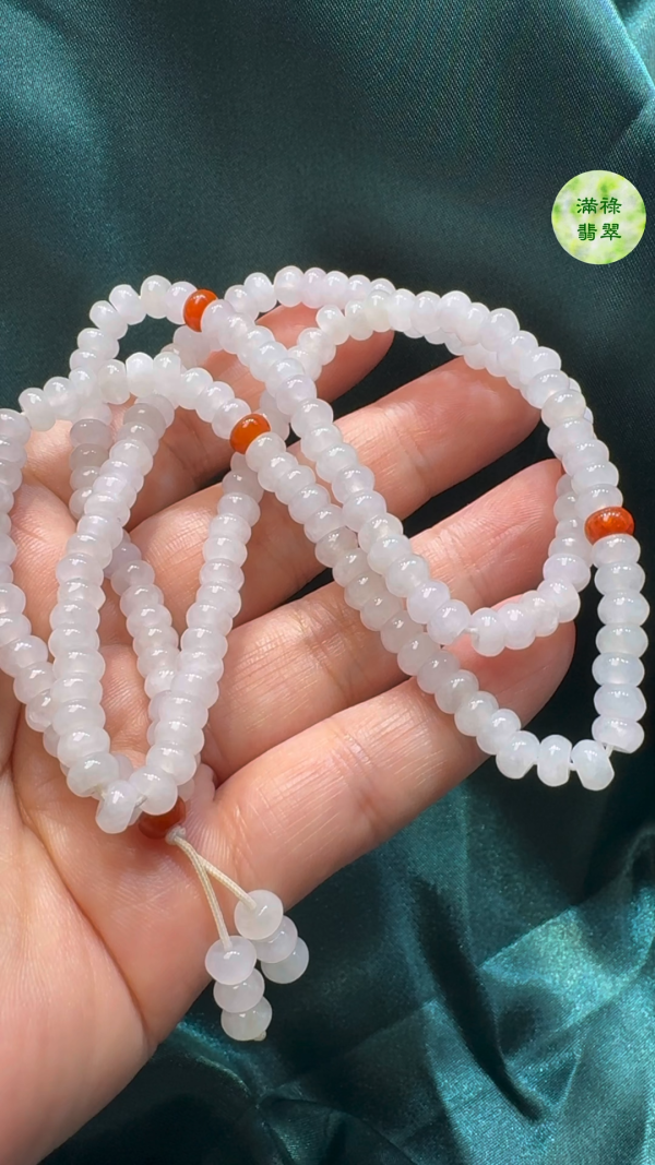 翡翠A貨玉器算盤珠 直徑5.2 mm寬3 mm