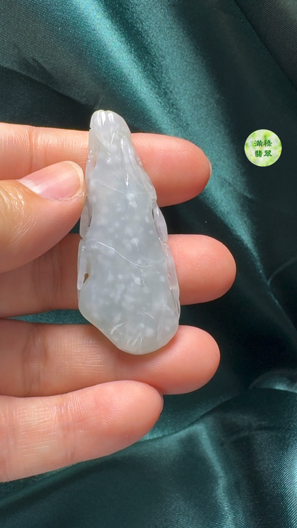 翡翠A貨玉器竹節吊墜 52-22-8mm - Image 2