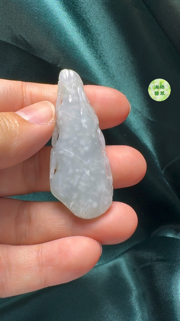 翡翠A貨玉器竹節吊墜 52-22-8mm - Image 3