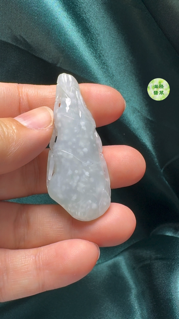 翡翠A貨玉器竹節吊墜 52-22-8mm - Image 6