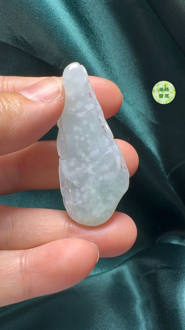 翡翠A貨玉器竹節吊墜 52-22-8mm - Image 8