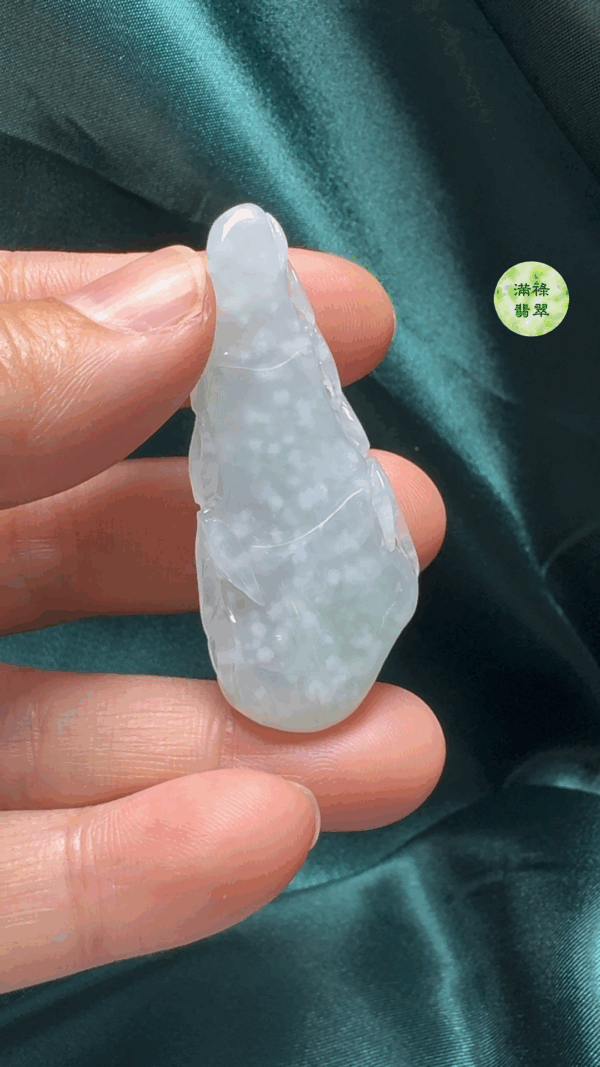 翡翠A貨玉器竹節吊墜 52-22-8mm - Image 9