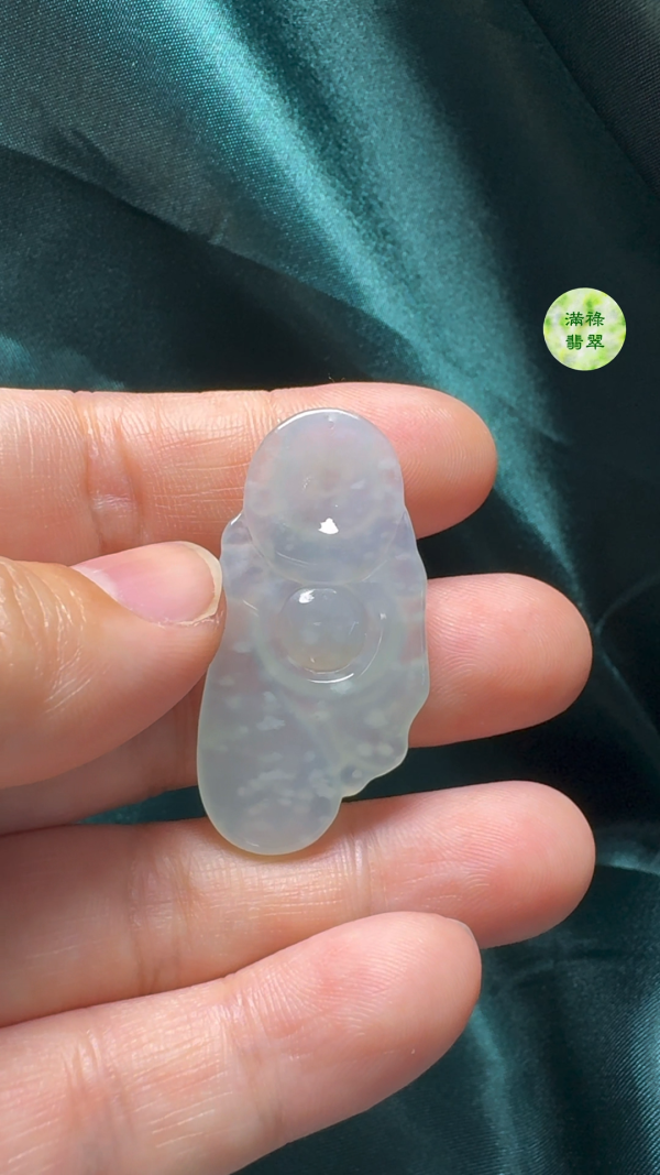 翡翠A貨玉器布袋佛公吊墜 30-20-4.3mm - Image 8