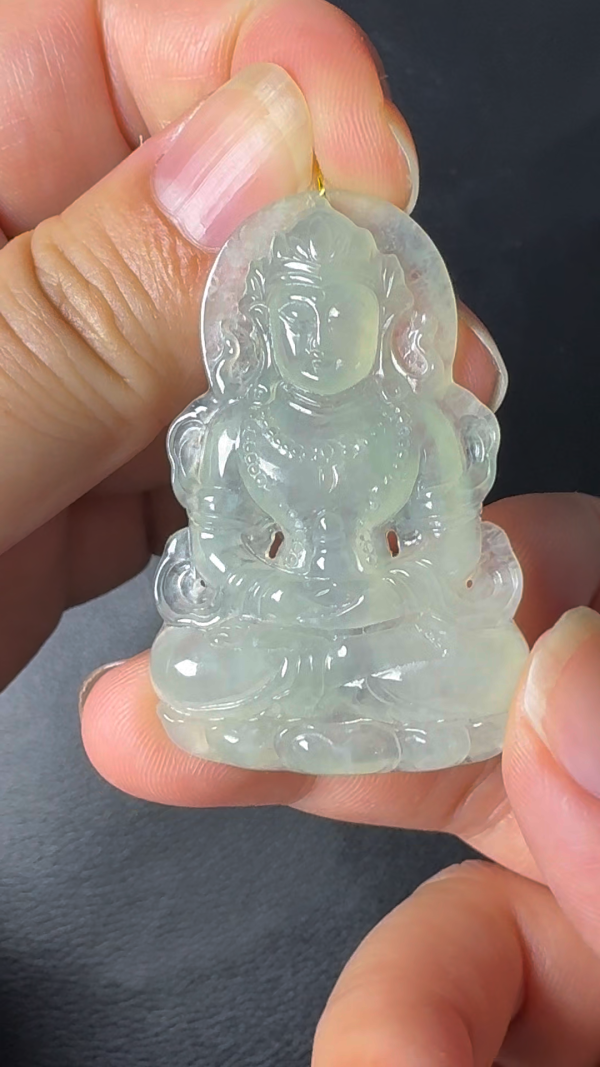 翡翠直播商品#41 - 度母觀音翡翠吊墜