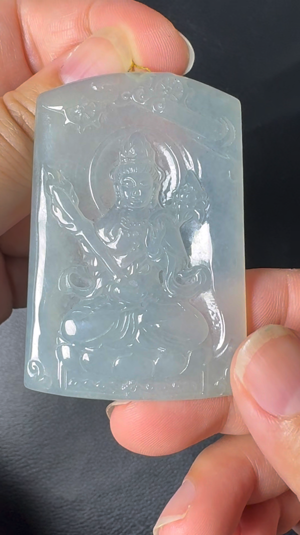翡翠直播商品#46 - 文殊菩薩翡翠吊墜