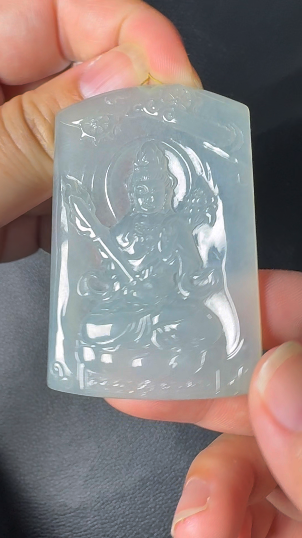翡翠直播商品#46 - 文殊菩薩翡翠吊墜 - Image 2