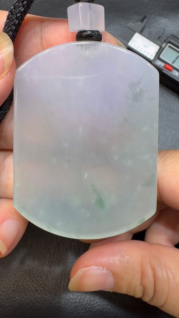翡翠直播商品#54-翡翠A貨春彩無事牌翡翠吊墜