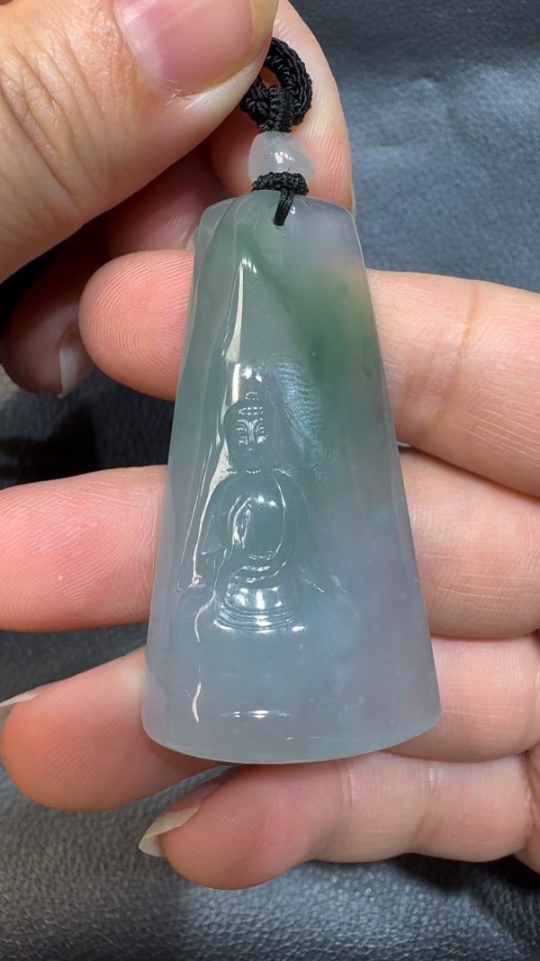 翡翠直播商品#57-翡翠玉器觀音翡翠吊墜 - Image 4